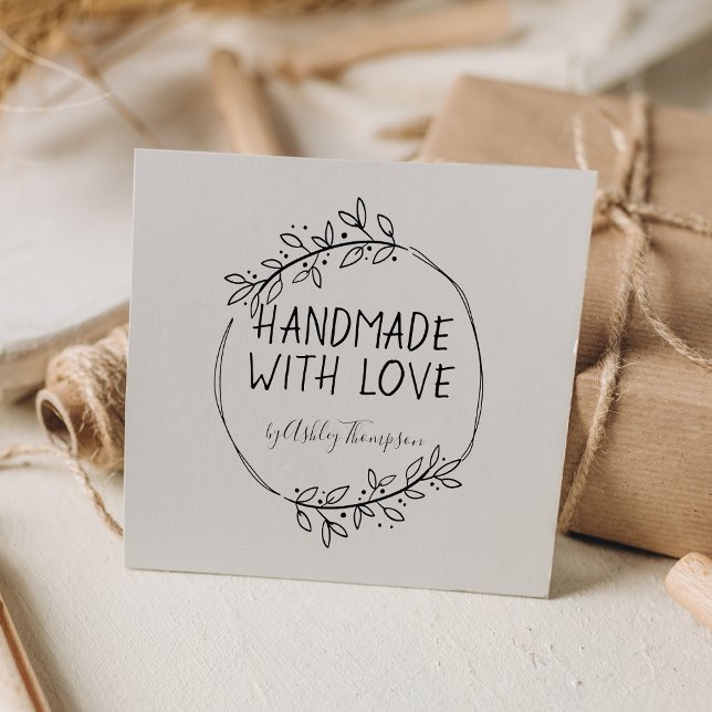 Carimbo De Borracha Stylish Personalized Handmade By (Criador carregado)