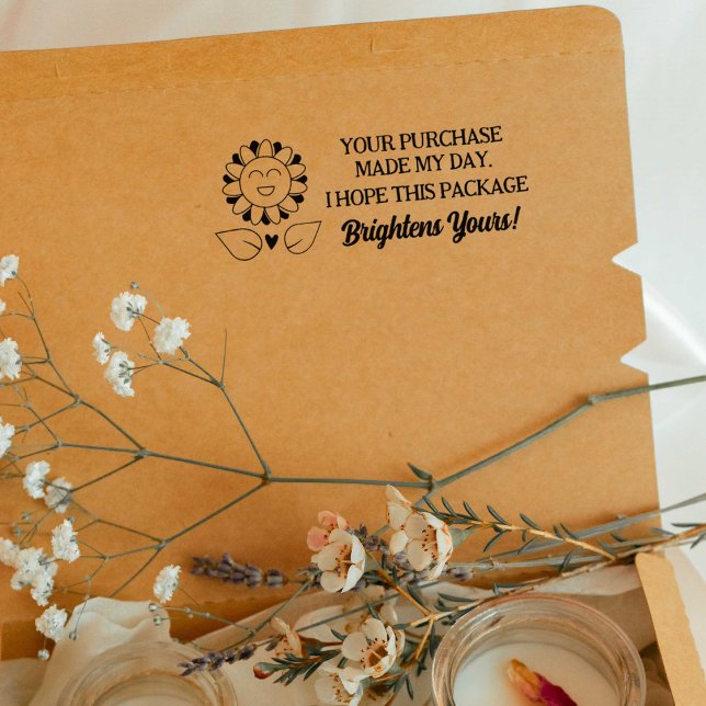 Carimbo De Borracha Sua compra fez meu dia, empacotando (Criador carregado)