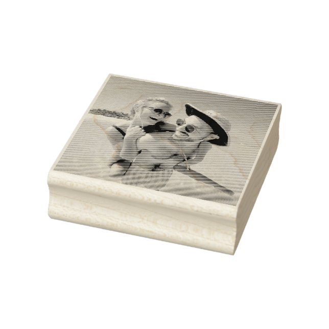 Carimbo De Borracha Sua Foto Personalizada Esquadrado (Carimbo)