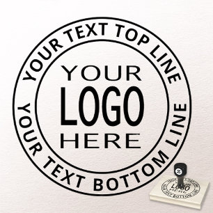Carimbo De Borracha Substituição de logotipo simples e texto persona