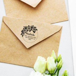 Carimbo De Borracha Sunflower Arch Name & Address