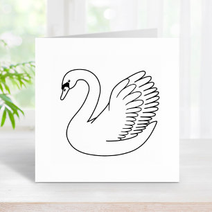 Carimbo De Borracha Swan branco