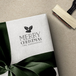 Carimbo De Borracha Sweet Holly | Feliz Natal Personalizado