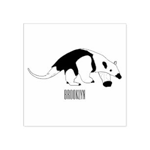 Carimbo De Borracha Tamandua ilustração de desenho animado