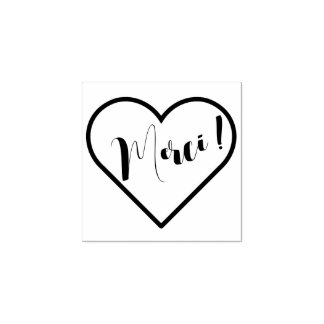 Carimbo De Borracha Tampons Encreurs Merci, Forme Coeur