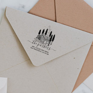 Carimbo De Borracha Tema do Camp Nome da família Assinatura Endereço