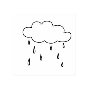 Carimbo De Borracha Tempo de nuvem em chuva