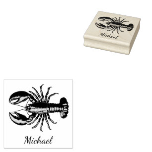 Carimbo De Borracha Tendy Lobster Personalizado