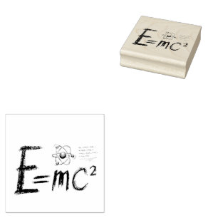 Carimbo De Borracha Teoria da Relatividade de Einstein. Fórmula
