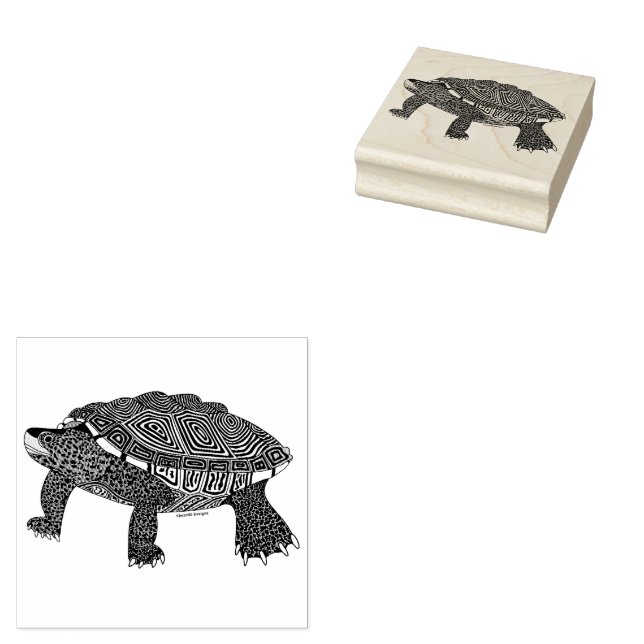 Carimbo De Borracha Terrapin - Stamp (Carimbado)