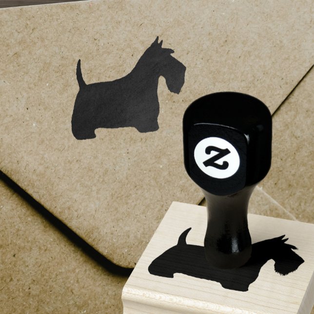 Carimbo De Borracha Terrier Silhouette escocês | Scottie Dog (Criador carregado)