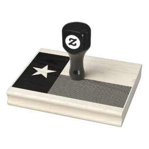 Carimbo De Borracha Texas Flag