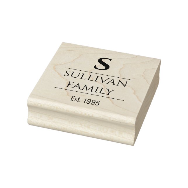 Carimbo De Borracha Texto com letra inicial (Carimbo)