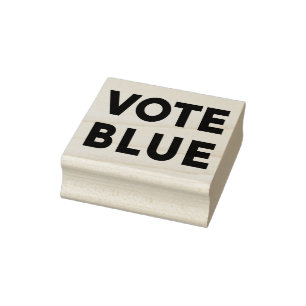 Carimbo De Borracha Texto corajoso azul do voto