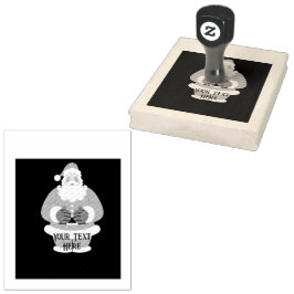 Carimbo De Borracha Texto da imagem de Natal Cartaz de madeira