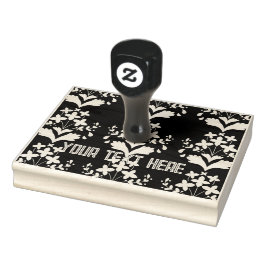 Carimbo De Borracha Texto de foto de imagem de Flor Personalizado Cari