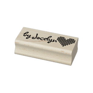Carimbo De Borracha Texto de Nome Personalizado Personalizado do Cora