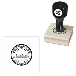 Carimbo De Borracha Texto de Tipo Personalizado Impresso Preto Jet Qua