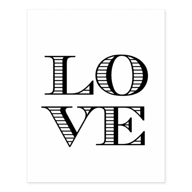 Carimbo De Borracha Texto Gráfico AMOR (Impressão)