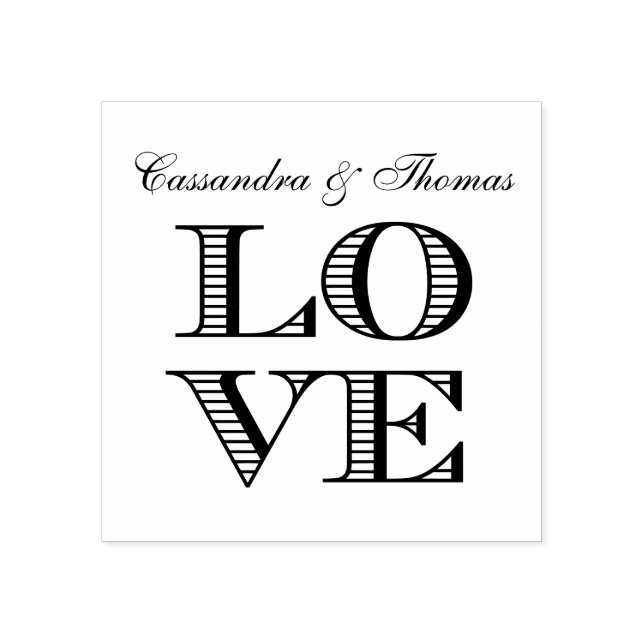Carimbo De Borracha Texto Gráfico AMOR (Impressão)