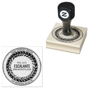 Carimbo De Borracha Texto Personalizado Da Versa Preta Da Vintage