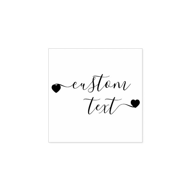 Carimbo De Borracha Texto personalizado de assinatura (Impressão)