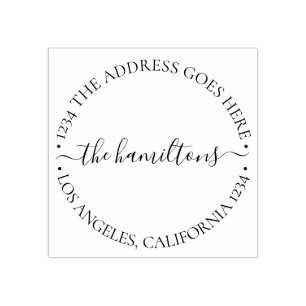 Carimbo De Borracha Texto Personalizado Personalizado Dentro de Círcul