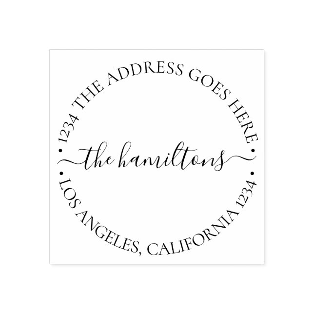 Carimbo De Borracha Texto Personalizado Personalizado Dentro de Círcul (Impressão)