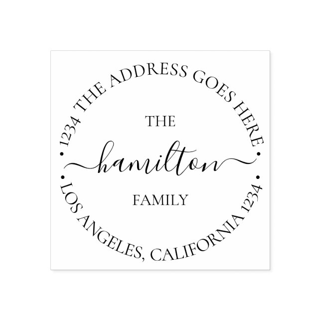 Carimbo De Borracha Texto Personalizado Personalizado Dentro do Círcul (Impressão)