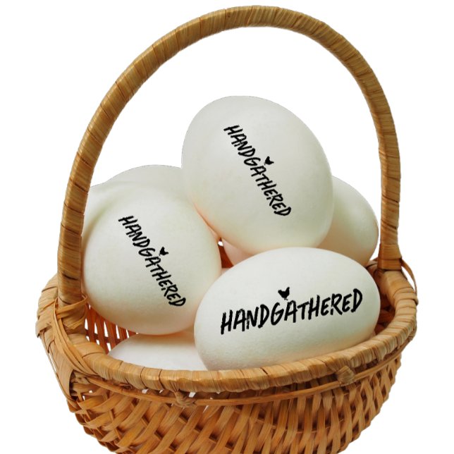 Carimbo De Borracha Texto Preto de Ilustração em Cuta, Manipulado (Handgathered Chicken rubber stamp)