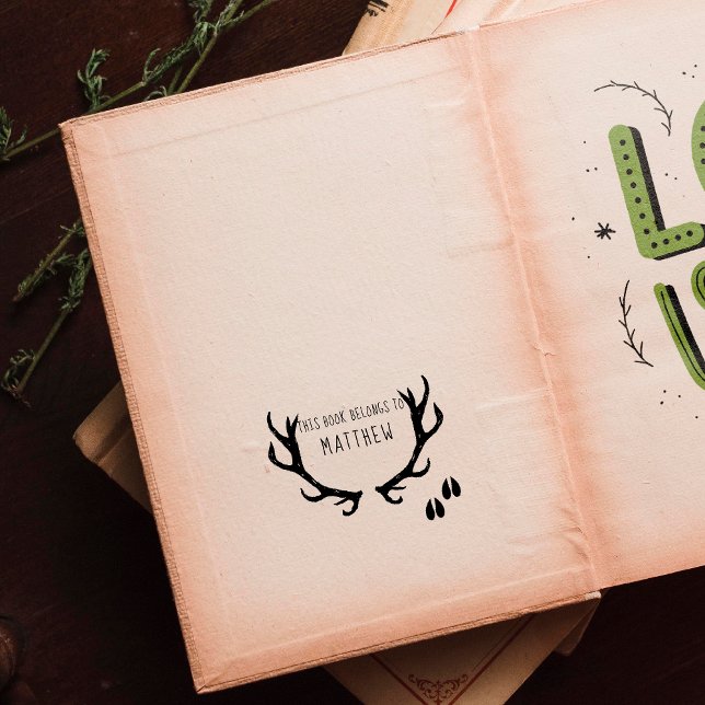 Carimbo De Borracha This Book Belongs To | Monogram (Criador carregado)