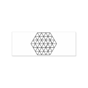 Carimbo De Borracha Thunder_Cove 3D Geométrico em Cubo