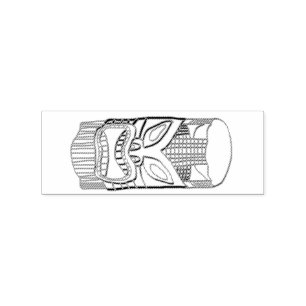 Carimbo De Borracha Thunder_Cove da escultura de Tiki