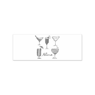 Carimbo De Borracha Thunder_Cove de Combinação de Bebidas Cocktail