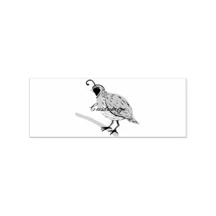 Carimbo De Borracha Thunder_Cove de Quail com gargalo azul