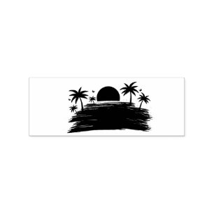 Carimbo De Borracha Thunder_Cove do Sunset da Praia