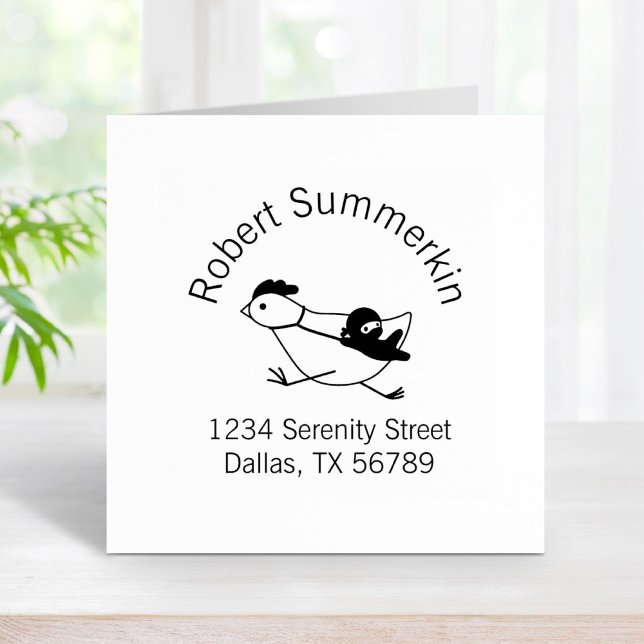 Carimbo De Borracha Tiny Ninja Taming Chicken Arch Address (Criador carregado)