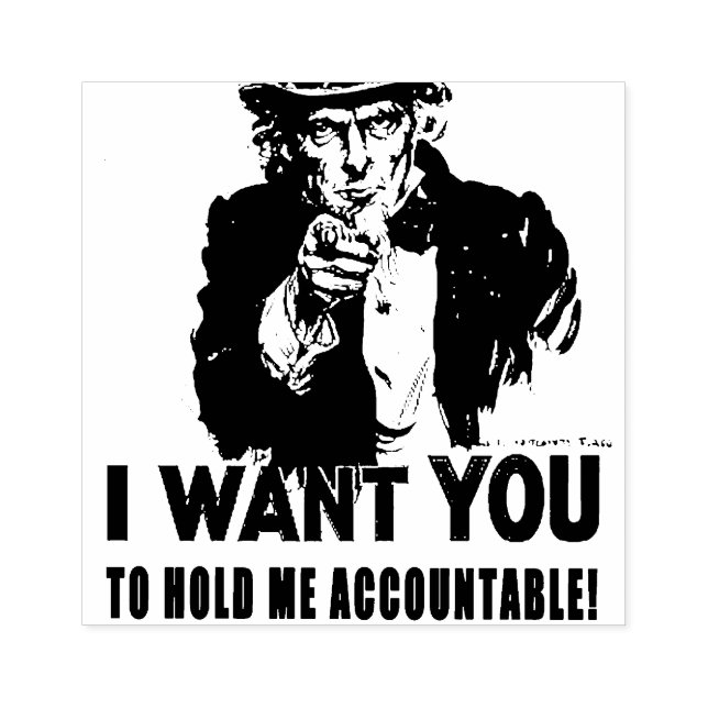 Carimbo De Borracha Tio Sam quer ser detido (Impressão)