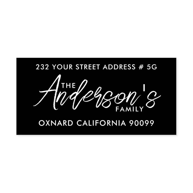 Carimbo De Borracha Tipografia Branca Moderna A Preto (Impressão)