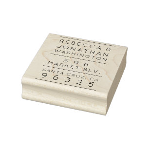 Carimbo De Borracha Tipografia Simples   Endereço de devolução de casa