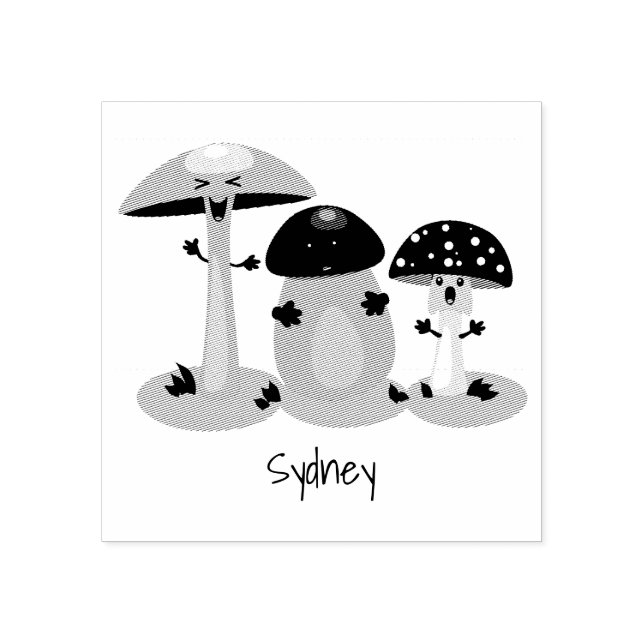 Carimbo De Borracha Toadstool (fungo-guaii) (Impressão)