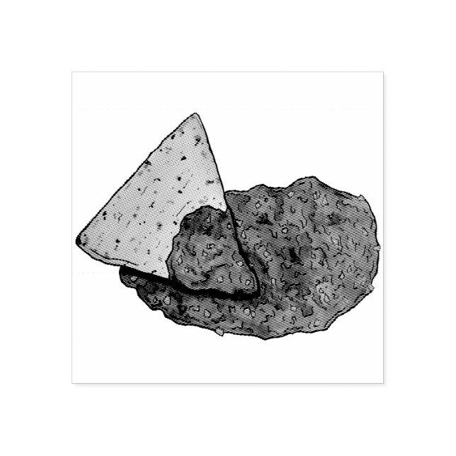 Carimbo De Borracha Tortilla Chips e Dip Tomato Salsa Comida mexicana (Impressão)