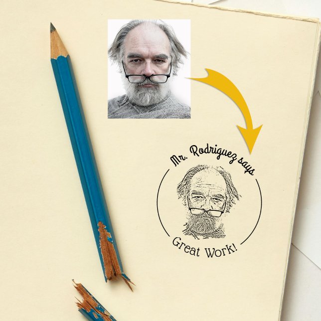 Carimbo De Borracha Trabalho de Excelente de Professores Personalizado (Criador carregado)