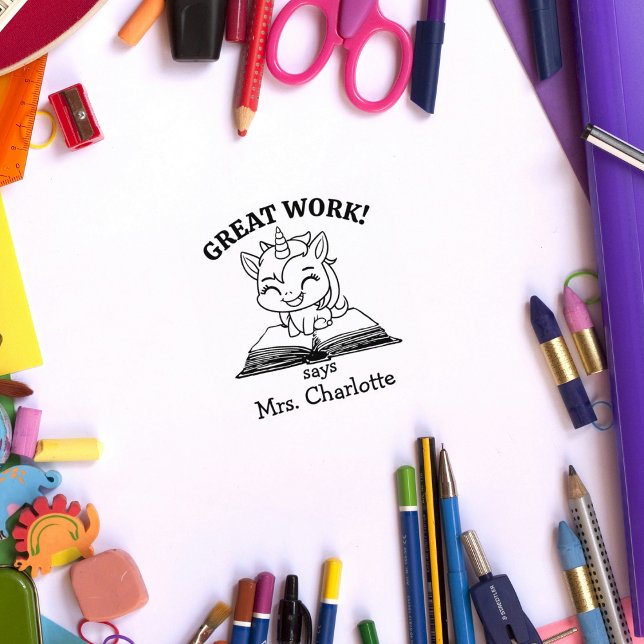 Carimbo De Borracha Trabalho de Excelente de sala de aula personalizad (Criador carregado)