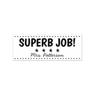 Carimbo De Borracha Trabalho Excelente Professor Personalizado