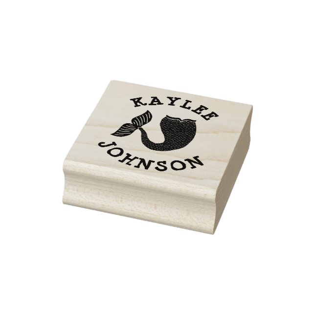 Carimbo De Borracha Trendy Mermaid Tail Name (Carimbo)