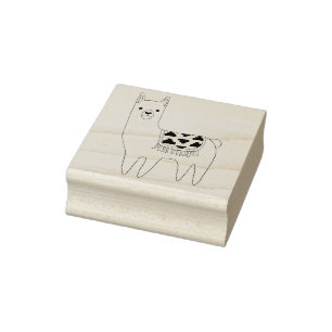 Carimbo De Borracha Trendy Modern Sketchy Aztec Lama