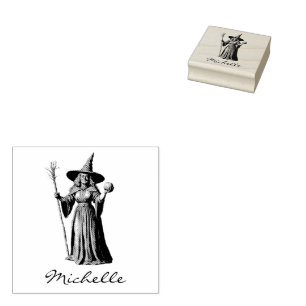 Carimbo De Borracha Trendy Personalised Name witch Halloween