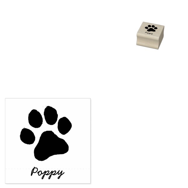 Carimbo De Borracha Trendy Personalized  Cat Pet Paw Print Cute        (Carimbado)