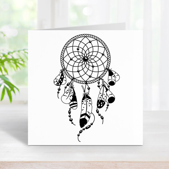 Carimbo De Borracha Tribal Dreamcatcher Boho (Criador carregado)
